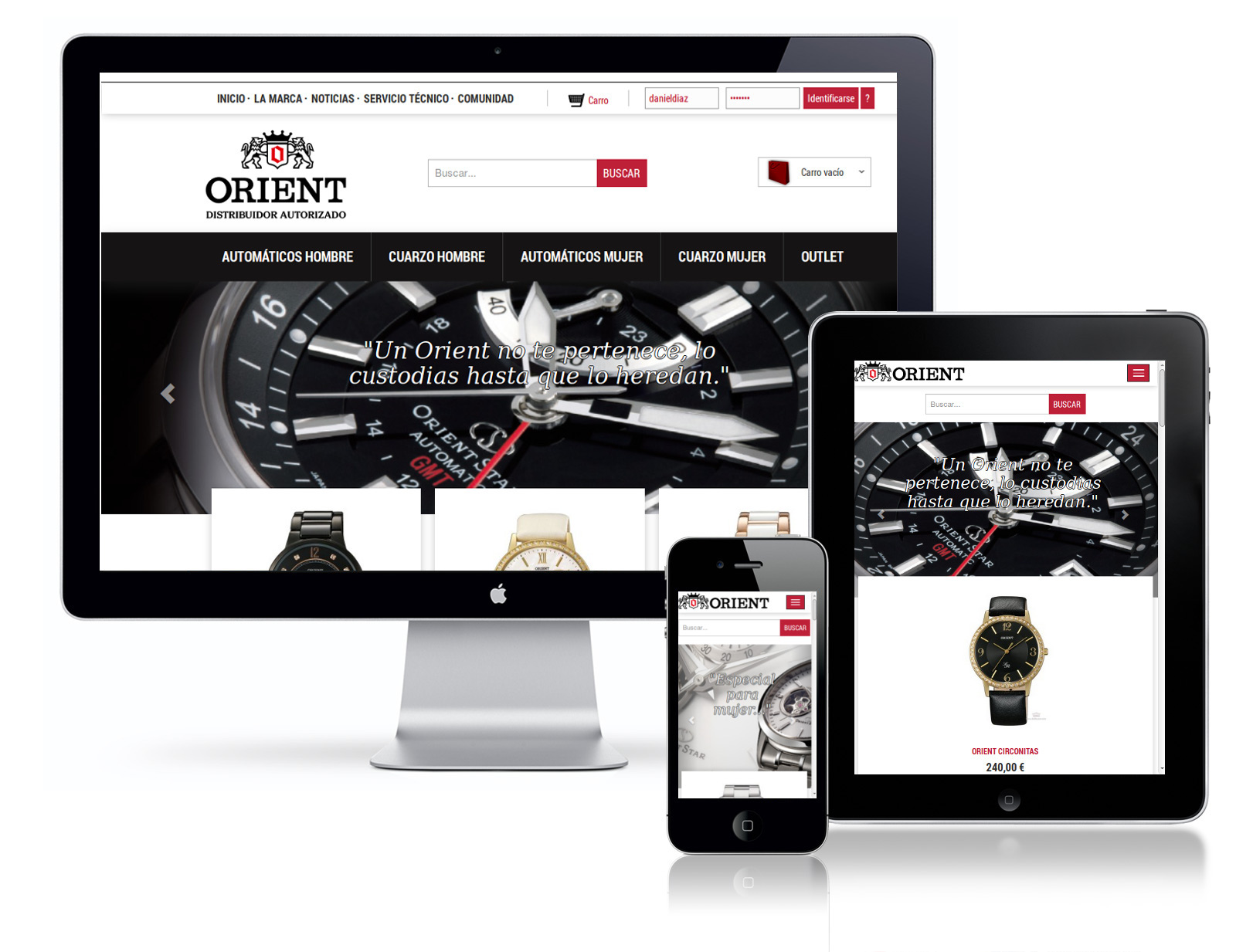 relojes orient web responsive